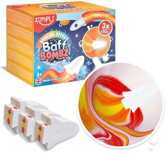 3 x Large Rocket Bath Bombs from Zimpli Kids, Special Effect Bath Bombs for Children, Handmade Bubble Bath Fizzies Gift Set, Vegan Friendly and Cruelty Free