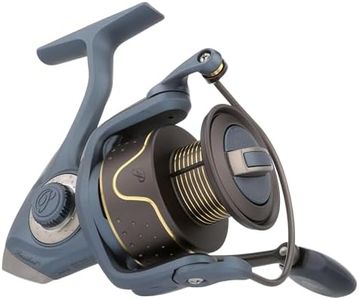 Pflueger President Spinning Fishing Reel, Size 40, 10 Stainless Steel Ball Bearing System, Sealed Oil Felt Front Drag, Lightweight Graphite Construction