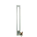 Ideal Pet Products 80" Fast Fit Aluminum Pet Patio Door, Small, 5" x 7" Flap Size, White