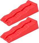 KATSU Tools 2 PCs Caravan Levelling Ramps 5 Ton Capacity Heavy Duty 3 Step Plastic Campervan Motorhome RV Vehicles Kerb Ramps Wheel Blocks Levelers, Red, 570 x 200 x 130mm