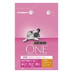 Purina ONE Kitten Cat Food Chicken & Wholegrain, Transparent, Chicken, 2.8kg