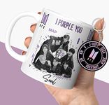 NH10 DESIGNS BTS Printed Mug with Keychain for Girls Boys Birthday Gift for Friends BTS Music Band V Suga J-Hope Jungkook Jin Jimin Rm, BTS Mug (Coffee Mug-350ml) -B61WMK 3 (Ceramic)