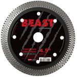 Lackmond Beast Pro 4.5" Wet/Dry Porcelain Turbo Mesh Saw Blade - 4-1/2" Tile Cutting Tool with Quick Cooling Mesh Rim & 7/8" - 20mm - 5/8" Arbor - BPM4.5