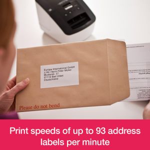 Brother QL-700 Desktop Label Maker – USB, 62mm Wide, Black Print