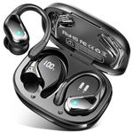 Wireless Earbuds, Bluetooth 5.3 Headphones 75H Sport Headphones with ENC Noise Cancelling Mic, Wireless Headphones In Ear Earhooks Deep Bass, Bluetooth Earphones IP7 Waterproof LED Display for Running