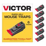 Victor M123SSR Quick-Kill Easy Set Mouse Trap - 6 Reusable Mouse Traps