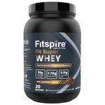 FitSpire Fit Super Whey Protein For Men & Women | 35g Protein Per 100g Serving | 30 Serving | BCAA Ration 7.76 | 100% Whey Protein For Muscle Gain & Recovery - 1kg Gourment Coffee Flavoured Whey Protein