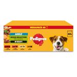 Pedigree Adult Dog Wet Food Pouch Mixed Selection in Gravy, 40x100g