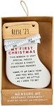 Mud Pie Christmas Ribbon Ornament, Santa, 4 1/2" x 3"