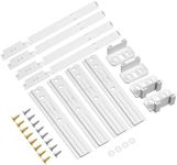 Integrated Fridge Door Sliders Mounting Pack of 4 including 16 Pcs Screws for Easy Installation - Universal Integrated Fridge Door Slider Kit with Brackets and Clips