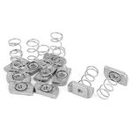 Sourcingmap M8 304 Stainless Steel Strut Spring Channel Nuts 10 Pcs