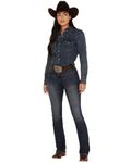 ARIAT Women's R.e.a.l. High Rise Fernanda Boot Cut Jean, Arkansas, 32 Long