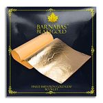 Barnabas Blattgold: Professional Quality Imitation Gold Leaf Sheets, 25 Sheets, 14 x 14 cm Booklet