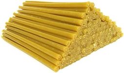 Natural Pure Beeswax Candles Organic Honey Eco Candles in Gift Box (Natural Cotton Wicks, Dripless, Smokeless, Not Taper, Not Ear Candles) (Yellow, 6.3 Inches (16 cm) 120pcs)