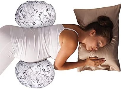 Boppy Side Sleeper Pregnancy Pillow with Removable Jersey Pillow Cover, Gray Falling Leaves, Compact Stay-Put Design with Signature Stretch Panel, Prenatal and Postnatal Positioning