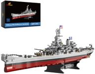 JMBricklayer Toy Battleship Building Set 60011, Classic Creative Military Missouri Battleship Model, Collectible Display Warship Toys for Adults, Christmas Birthday Gifts for 14+Boys,Teens (2228 Pcs)