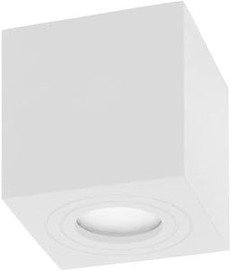 Adviti Megy Plafoniere per Bagno Impermeabile GU10 IP54 50W Max (Lampadina acquistata separatamente) (Bianco)