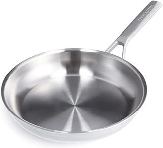 Merten & Storck Tri-Ply Stainless Steel Induction 26cm Frying Pan Skillet, Multi Clad, Oven Safe, Silver