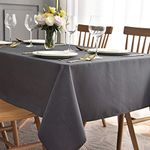 maxmill Jacquard Tablecloth Swirl Design Water Resistance Antiwrinkle Heavy Weight Soft Table Cloth for Buffet Banquet Parties Event Holiday Dinner Square 52 x 52 Inch Charcoal