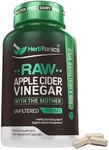 Herbtonics Raw Apple Cider Vinegar Capsules with Mother | Detox & Digestive Health Formula | Unfiltered ACV for Metabolic Support | 120 Vegan Capsules