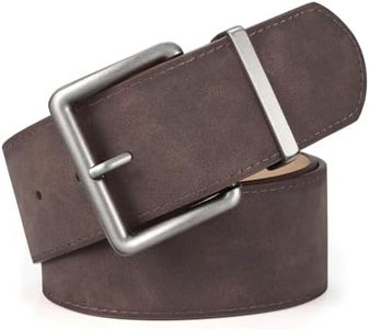 XZQTIVE Women's Wide Chunky Belt for Dresses Fashion Thick Suede Belt