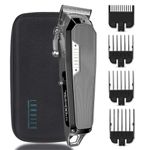 LANVIER Hair Clipper for Men, Professional 10W/7500RPM High Speed Barber Clipper for Hair Cutting and Grooming, Dual Voltage Cordless Hair Trimmer Kit with LED Display & Storage Case - Black