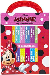 Disney - My Friend Minnie Mouse - My First Library 12 Board Book Block Set - Great for Teaching First Words - PI Kids