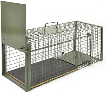 Kraptrap® Marderfalle Tierfalle Lebendfalle Katzenfalle 75 x 29 x 28 cm mit Holzboden