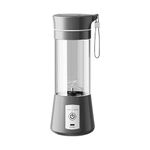 Qlect Elite Portable Blender for Juices, Shakes, Smoothies, Crushing Ice, USB Rechargeable Battery with 1500 mAh 50 Watts Motor,380ml, (Grey)