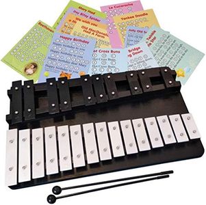 Large Xylophone 25 Notes Chromatic Glockenspiel, Bag, Sheet Music Cards, 45-song Ebook