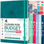 Clever Fox Budget Planner Pro - Financial Organizer + Cash Envelope Budget System. Monthly Finance Journal, Expense Tracker & Personal Account Book. Undated - Start Anytime. (7"x10") Dark Teal