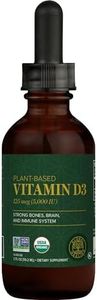 Global Healing USDA Organic Vitamin D3 5000IU Liquid Supplement Drops for Women & Men- Non-GMO Helps Support Bones and Immune System. Vegan-Friendly Formula Delivers Active Form of Vitamin D(2 Fl Oz)