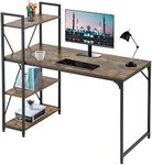 FDW Computer Desk, Home Office Desk Extra Large 48 x 24 Inch Writing Student Girl Kids Study Desk with Shelf Simple Modern Ergonomic Table Workstation, Vintage