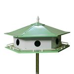 Heath AHC-6N: Purple Martin 6-Room Aluminum Bird House & 19-feet Pole Kit