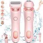 Livora Electric Razor, Livora Razor, Silk Glide Pro, Epilator Painless for Home, 2 in 1 Electric Shaver Razors for Women, Bikini Trimmer for Pubic Hair, Wet & Dry (Pink)