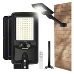 hardoll 150W All-in-One Solar Street Light for Home, Garden & Outdoor |1800 Lumens Waterproof LED Lamp with Motion Sensor, Remote & 10000mah Battery IP65, 1-Year Warranty(Cool White-Pack of 1)