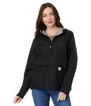 Carhartt Women's Rain Defender Loose Fit Lightweight Packable Anorak, Black, Small