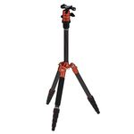 Rollei Compact Traveler No. 1 - Ultra-lightweight travel tripod - Carbon - Max. load 8 kg - Arca Swiss compatible - Monopod function - Orange