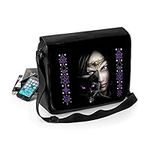 Cat Eyes Messenger Bag, Gothic Alternative Fashion Shoulder Bag Dark Fantasy Art