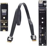 chenyang CY M.2 NVME NGFF M-Key SSD Male to Female Extension Cable 40cm with SFF-8654 Connector Adapter for Mainboard SSD 2280/22110