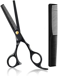 Hair Thinning Scissors, MSDADA Professional Thinning Shears 6.7 in, Stainless Steel Hair Cutting Teeth Scissors Barber Salon Haircut Scissors Hairdressing Texturizing Shears for Men Women Kids(Black)