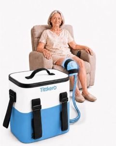 Ice Machine for Knee After Surgery with Continuous Cold Circulation, Cold Ice Therapy Machine with Physical Quiet Pump for Shoulder, Hips,Ankles, Feet Pain Relief Recovery, Sky Blue