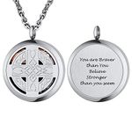 PROSTEEL Customized Picture Necklace Personalized Locket Celtic Cross Necklace for Men