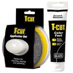 T-Cut CSB150 Black Scratch Remover Color Fast Paintwork Restorer Car Polish - 150g plus a Wax Applicator Set with Handle* 6 Colours Available