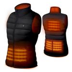 DR.PREPARE Heated Vest, Lightweight Heating Vest with 3 Heating Levels, 6 Heating Zones Adjustable Size(Battery Not Included), Black, X-Large