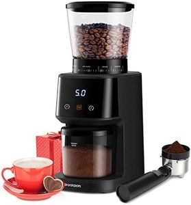 SHARDOR Molinillo de Café Eléctrico Molinillo Café de Cono de 31 Niveles de Molido Fino Grinder Electrico para Máquinas de Espresso Pantalla LCD y Temporizador Digital Preciso Negro
