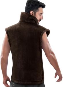 RENPHO Large Back Heat Wrap for Neck and Shoulder, Valentine's Day Birthday Gifts for Women Men Mom Dad Her Him, Warm Pad with 6 Heat Options, 3 Timers, ETL Certified, 24"x37" Brown