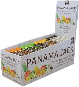 Panama Jack Sunscreen Lip Balm - SPF 45, Broad Spectrum UVA-UVB Sunscreen Protection, Prevents & Soothes Dry, Chapped Lips