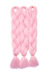 3 Pcs /300g 24'' Two Ombre Jumbo Braiding Hair Synthetic Braid Hair Extensions Light Pink