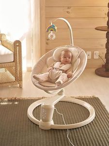 Grownsy Baby Swings for Infants, Dual Motion Side-to-Side & Front-to-Back Baby Swing with 5 Speeds and Built-in Music, 270° Seat Rotation, 5-Point Harness for Newborn 0-9 Months